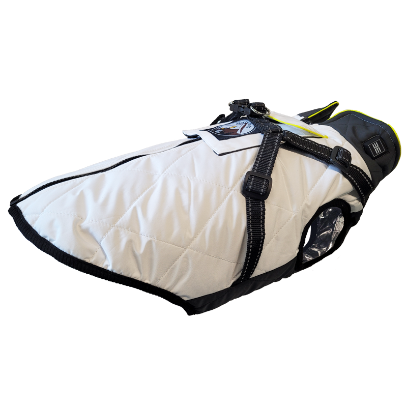 The Otto 3 Season Heated Dog Vest #color_snow-white