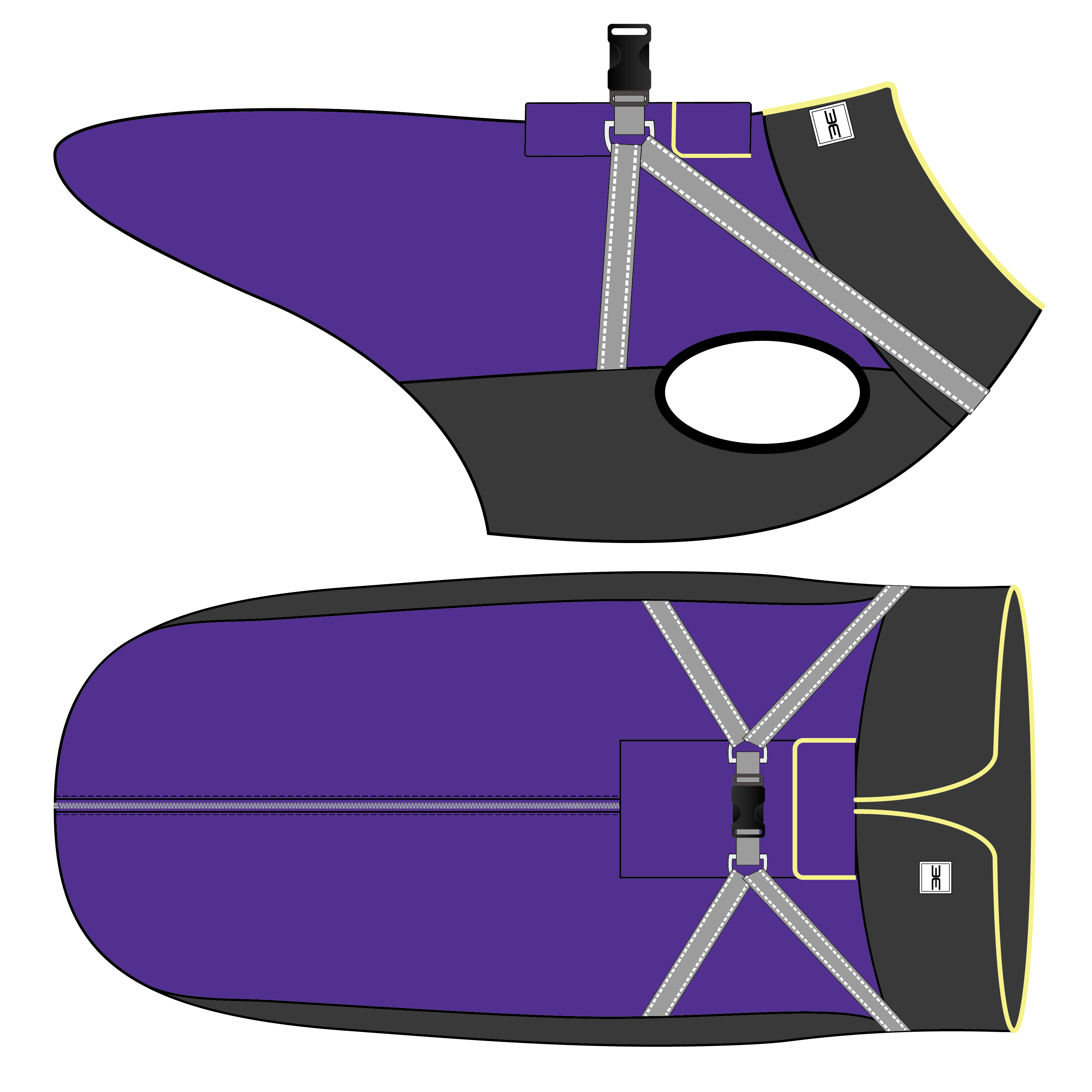 The Otto 3 Season Heated Dog Vest #color_violet