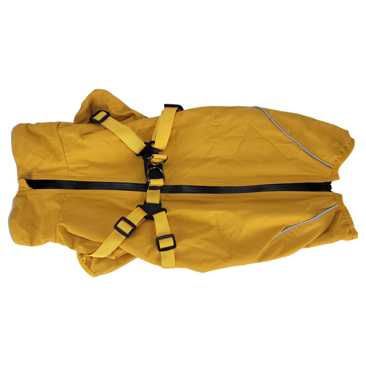 High Vis Dog Raincoat w/Harness