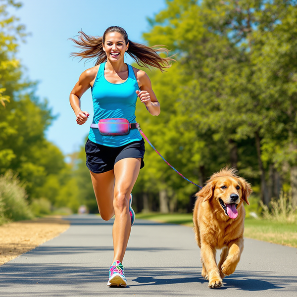 Hands Free Bungee Leash w/Fanny Pack